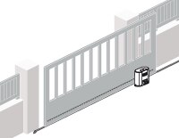 Le moteur se déplace sur une crémaillère